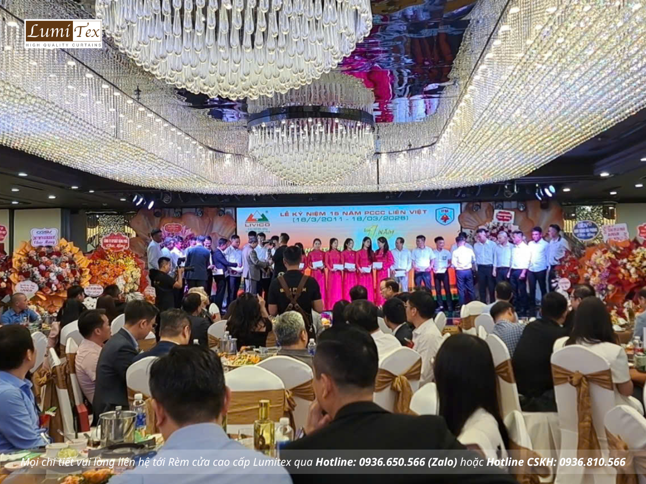 Rèm Lumitex chúc mừng Lễ kỷ niệm 15 năm thành lập Công ty CP Phát triển Xây dựng Liên Việt