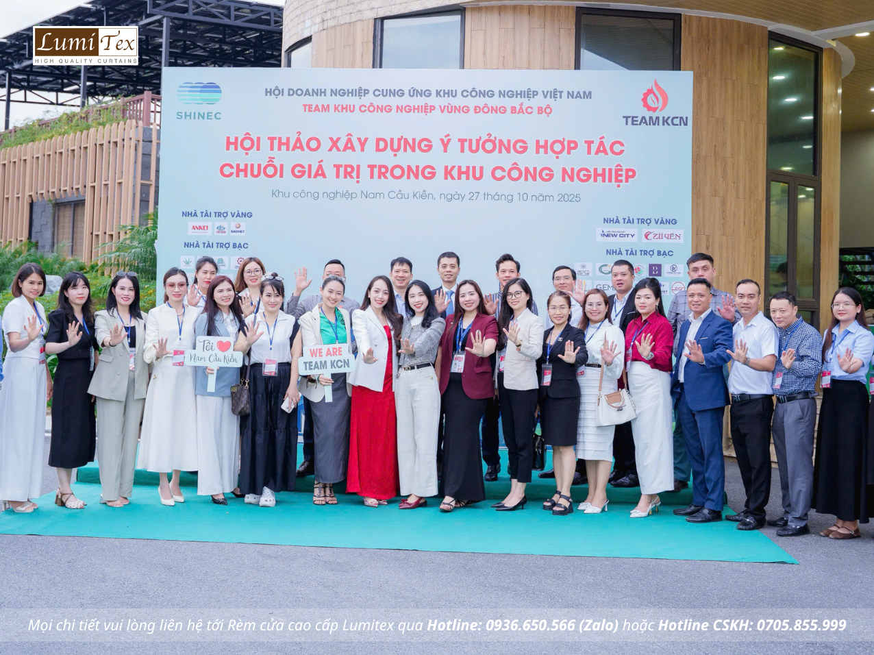 Rèm Lumitex cùng TEAM KCN tham dự Hội thảo Xây dựng ý tưởng hợp tác chuỗi giá trị trong khu công nghiệp