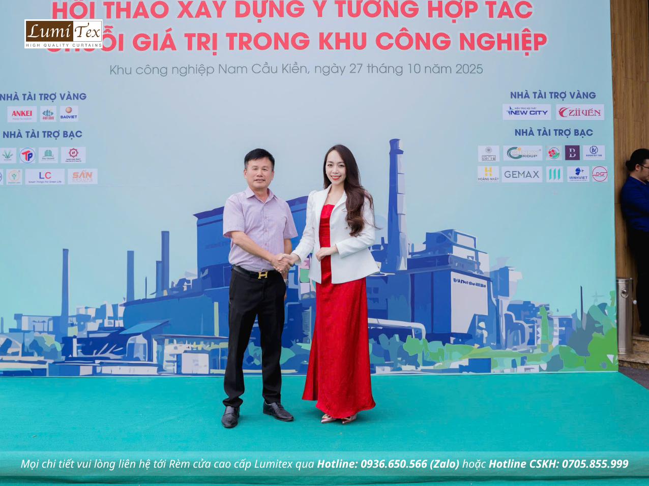 Rèm Lumitex cùng TEAM KCN tham dự Hội thảo Xây dựng ý tưởng hợp tác chuỗi giá trị trong khu công nghiệp