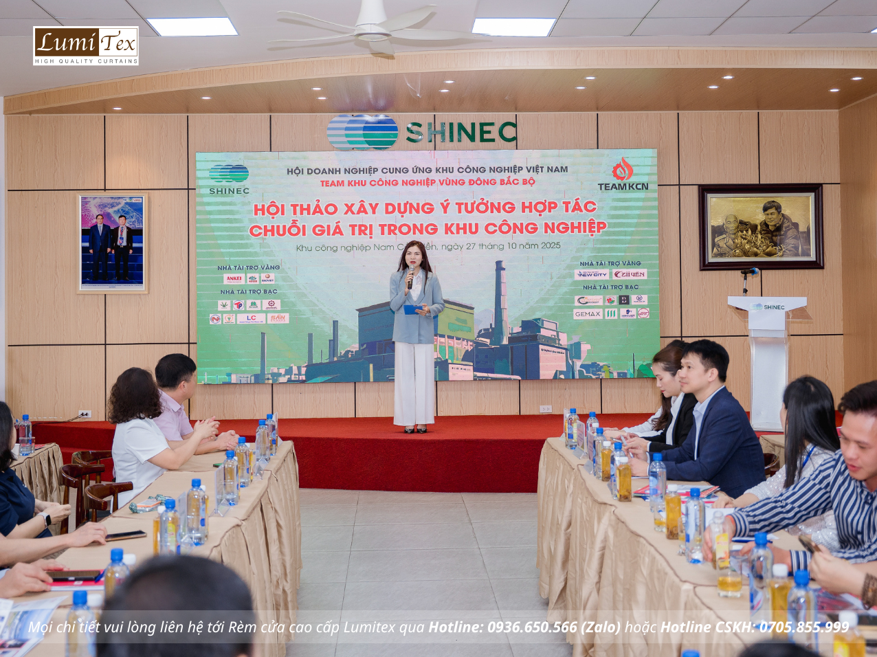 Rèm Lumitex cùng TEAM KCN tham dự Hội thảo Xây dựng ý tưởng hợp tác chuỗi giá trị trong khu công nghiệp