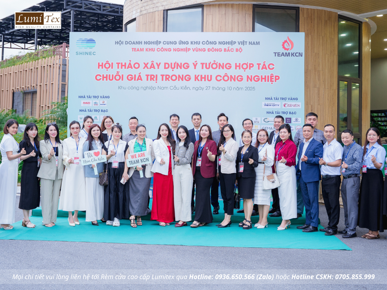 Rèm Lumitex cùng TEAM KCN tham dự Hội thảo Xây dựng ý tưởng hợp tác chuỗi giá trị trong khu công nghiệp