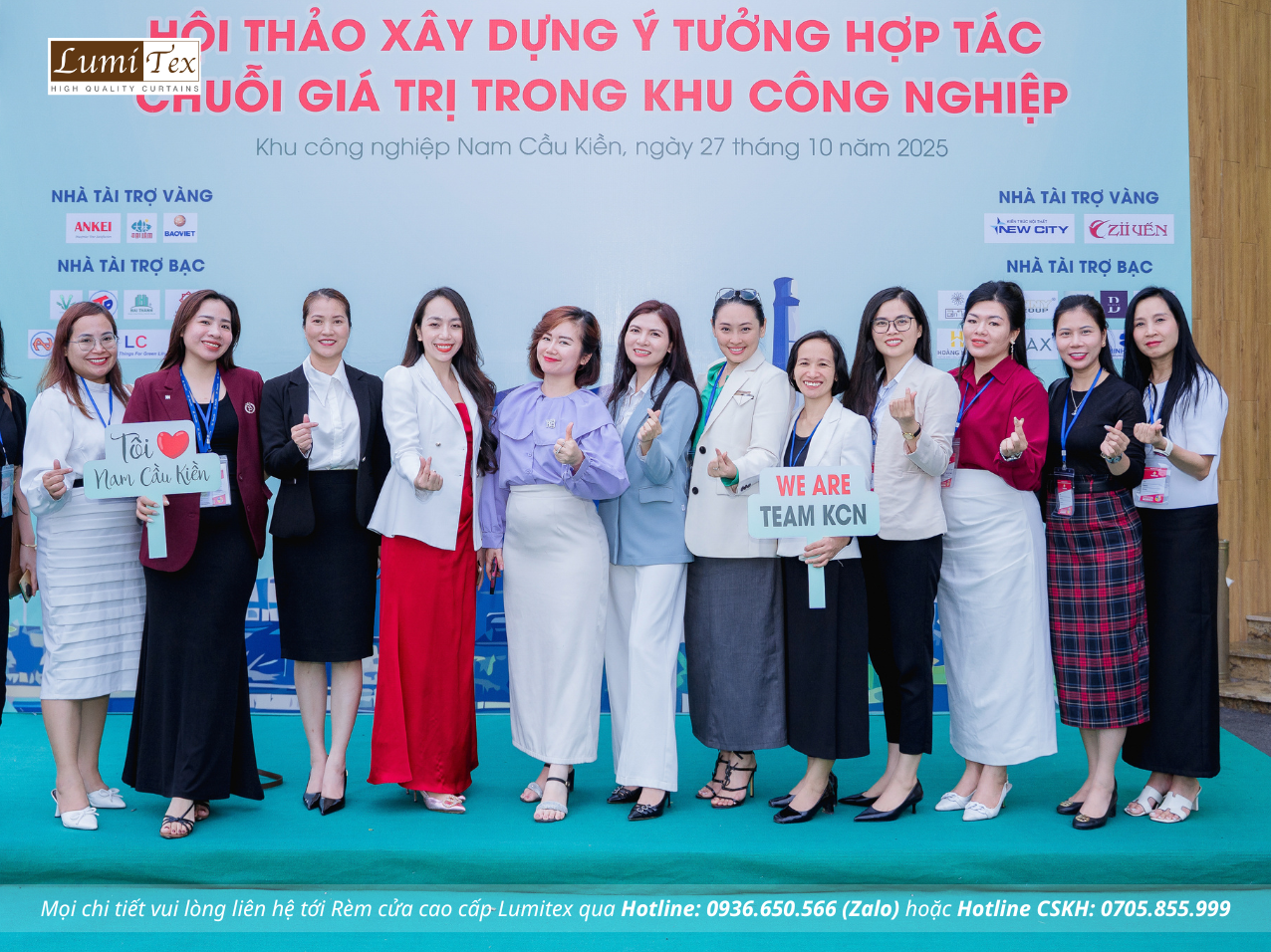 Rèm Lumitex cùng TEAM KCN tham dự Hội thảo Xây dựng ý tưởng hợp tác chuỗi giá trị trong khu công nghiệp
