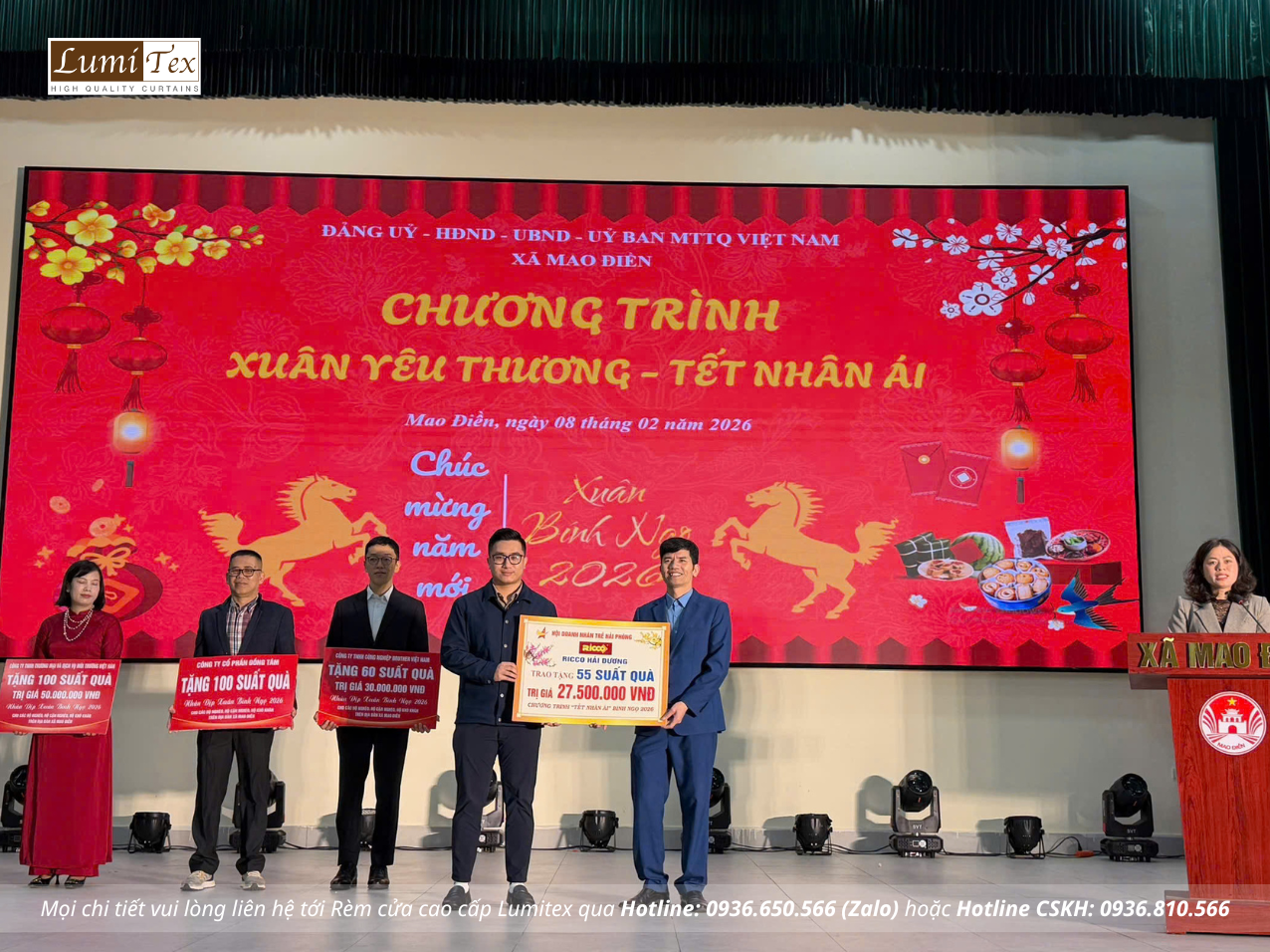 Rèm Lumitex đồng hành cùng Hội Doanh nhân trẻ Hải Phòng trong Chương trình Tết Nhân Ái năm 2026