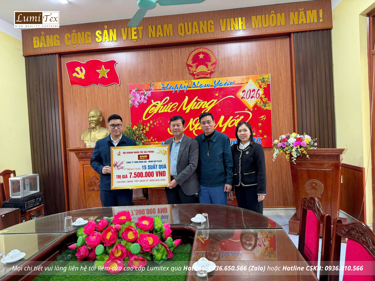 Rèm Lumitex đồng hành cùng Hội Doanh nhân trẻ Hải Phòng lan tỏa yêu thương qua Chương trình “Tết Nhân Ái” 2026