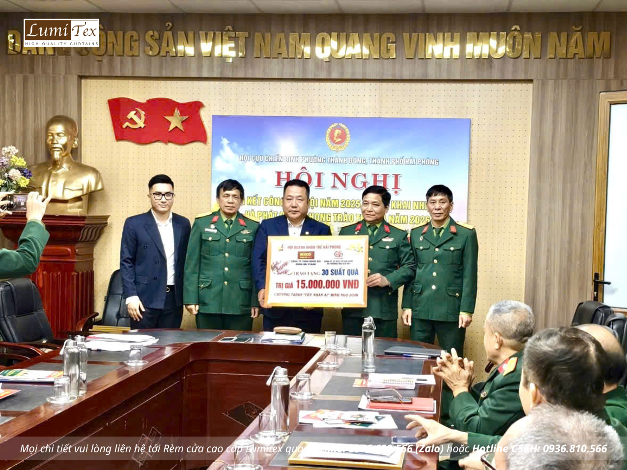 Rèm Lumitex đồng hành cùng Hội Doanh nhân trẻ Hải Phòng lan tỏa yêu thương qua Chương trình “Tết Nhân Ái” 2026