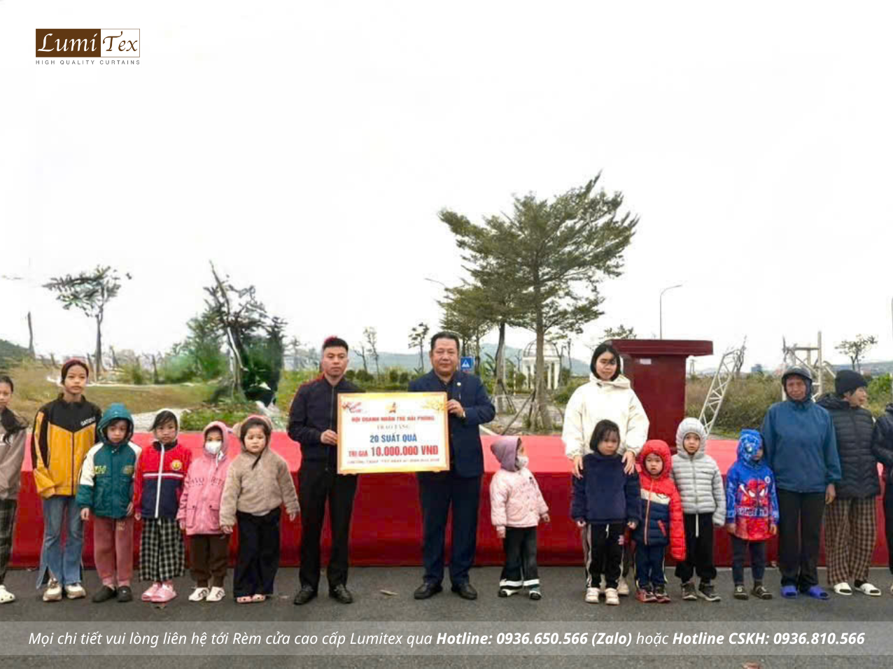 Rèm Lumitex đồng hành cùng Hội Doanh nhân trẻ Hải Phòng trong Chương trình Tết Nhân Ái năm 2026 tại phường Trần Nhân Tông