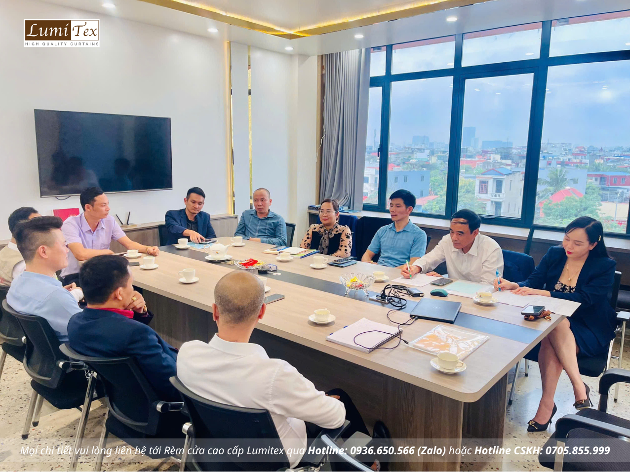 Rèm Lumitex Tham Dự Buổi Họp Triển Khai Dự Án Cùng Team Xây Dựng Họ Phạm
