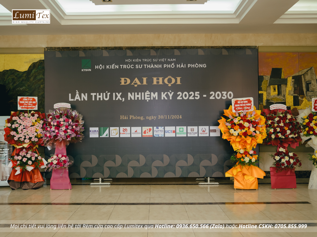Rèm Lumitex tham dự Đại hội Hội Kiến Trúc Sư Hải Phòng lần thứ 9, nhiệm kỳ 2025-2030