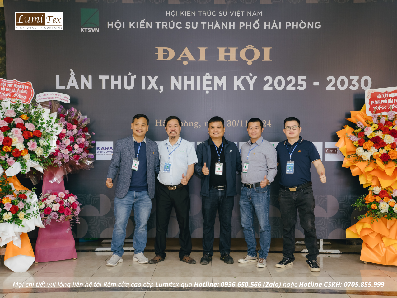 Rèm Lumitex tham dự Đại hội Hội Kiến Trúc Sư Hải Phòng lần thứ 9, nhiệm kỳ 2025-2030