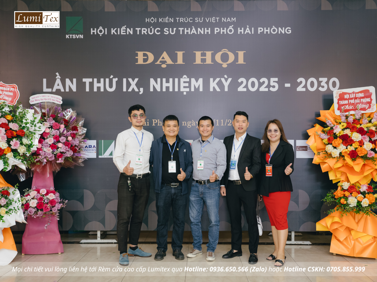 Rèm Lumitex tham dự Đại hội Hội Kiến Trúc Sư Hải Phòng lần thứ 9, nhiệm kỳ 2025-2030