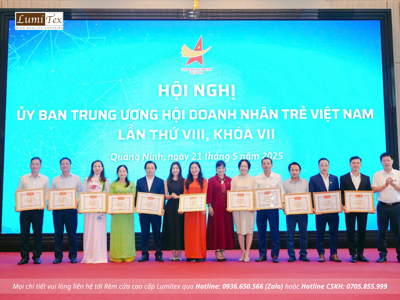 Rèm Lumitex tham dự Hội nghị UBTƯ Hội Doanh nhân trẻ Việt Nam tại Quảng Ninh