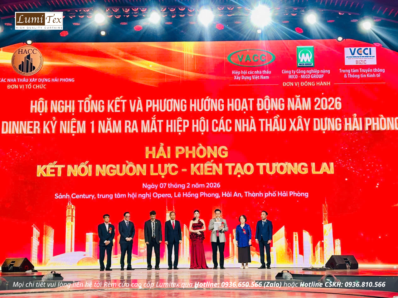 Rèm Lumitex tham dự Hội nghị tổng kết và kỷ niệm 1 năm thành lập Hiệp hội các Nhà thầu Xây dựng Hải Phòng (HACC)