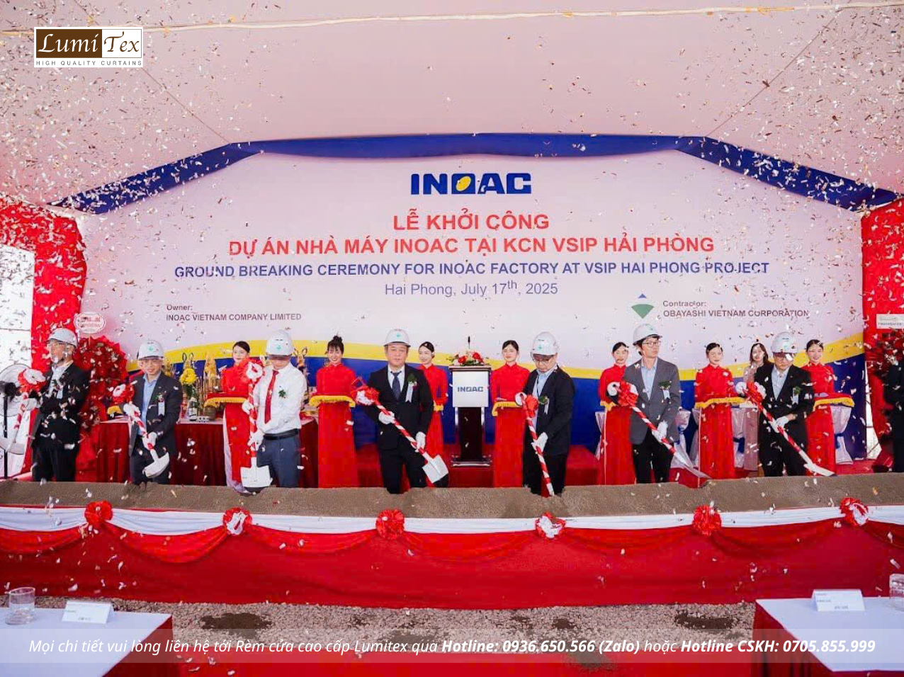 Rèm Lumitex tham dự lễ khởi công Nhà máy INOAC tại KCN VSIP Hải Phòng