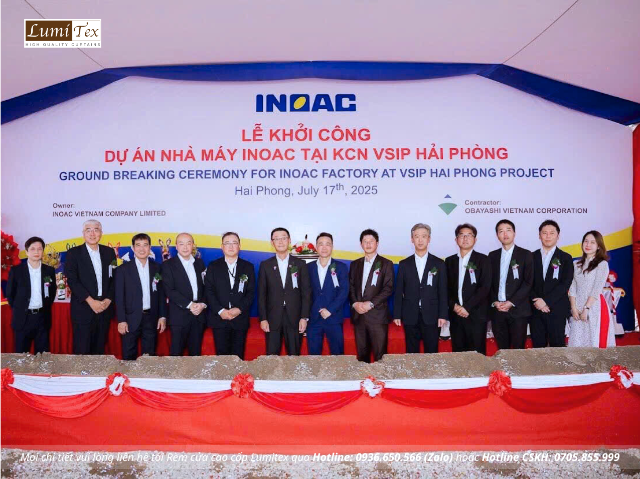 Rèm Lumitex tham dự lễ khởi công Nhà máy INOAC tại KCN VSIP Hải Phòng