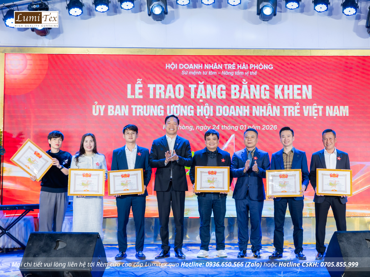 Rèm Lumitex tham dự Lễ tổng kết công tác Hội và phong trào Doanh nhân trẻ Hải Phòng năm 2025 Rèm Lumitex tham dự Lễ tổng kết công tác Hội và phong trào Doanh nhân trẻ Hải Phòng năm 2025