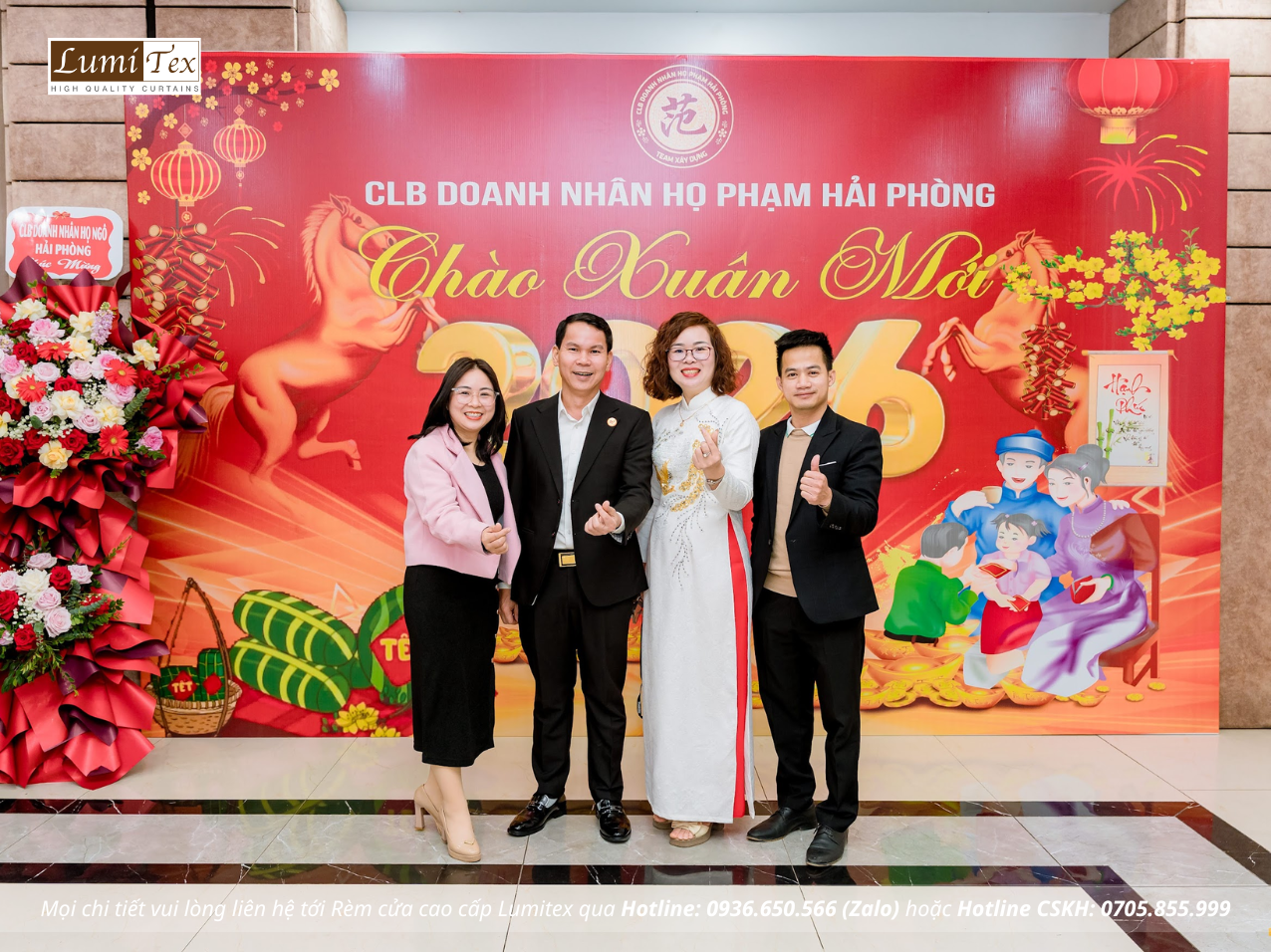 Rèm Lumitex tham dự Phiên chợ Tết & Gala Chào Xuân 2026 của CLB Doanh nhân Họ Phạm Hải Phòng