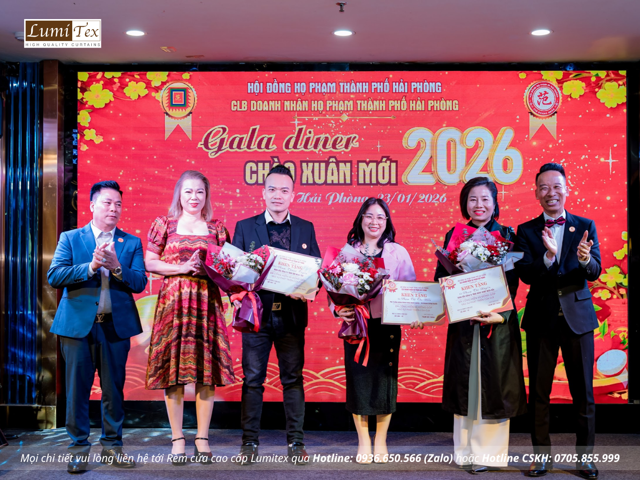 Rèm Lumitex tham dự Phiên chợ Tết & Gala Chào Xuân 2026 của CLB Doanh nhân Họ Phạm Hải Phòng