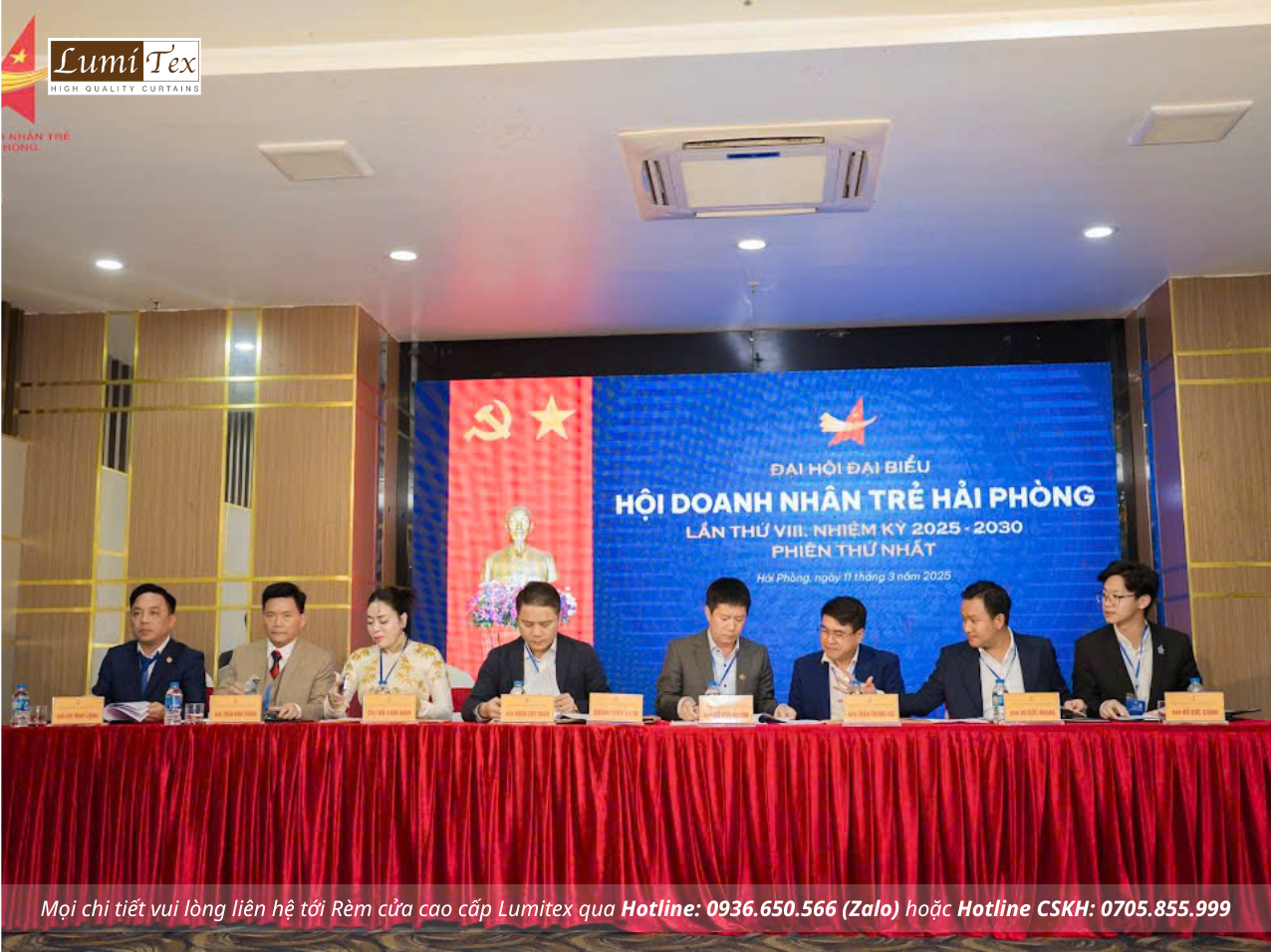 Rèm Lumitex Tham Dự Sự Kiện Chào Mừng Đại Hội VIII Hội Doanh Nhân Trẻ Hải Phòng