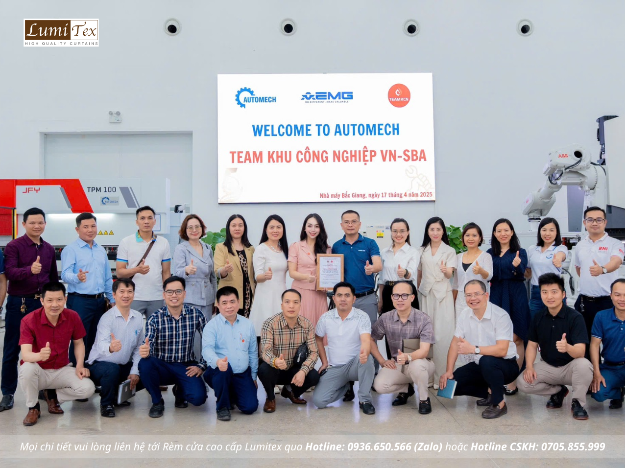 Rèm Lumitex cùng TEAM KCN thăm và làm việc tại Nhà máy AUTOMECH Bắc Giang