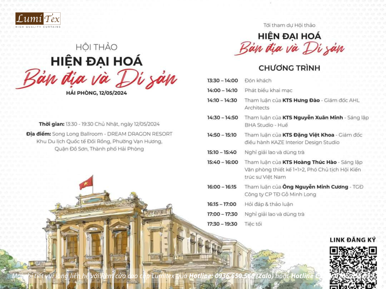 Rèm Lumitex vinh dự tham gia hội thảo Hiện đại hóa bản địa và di sản
