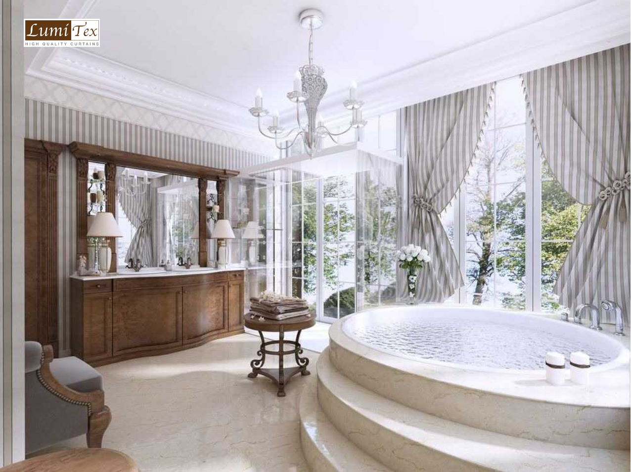 Chọn Rèm Phòng Tắm Cho Khách Sạn Cao Cấp