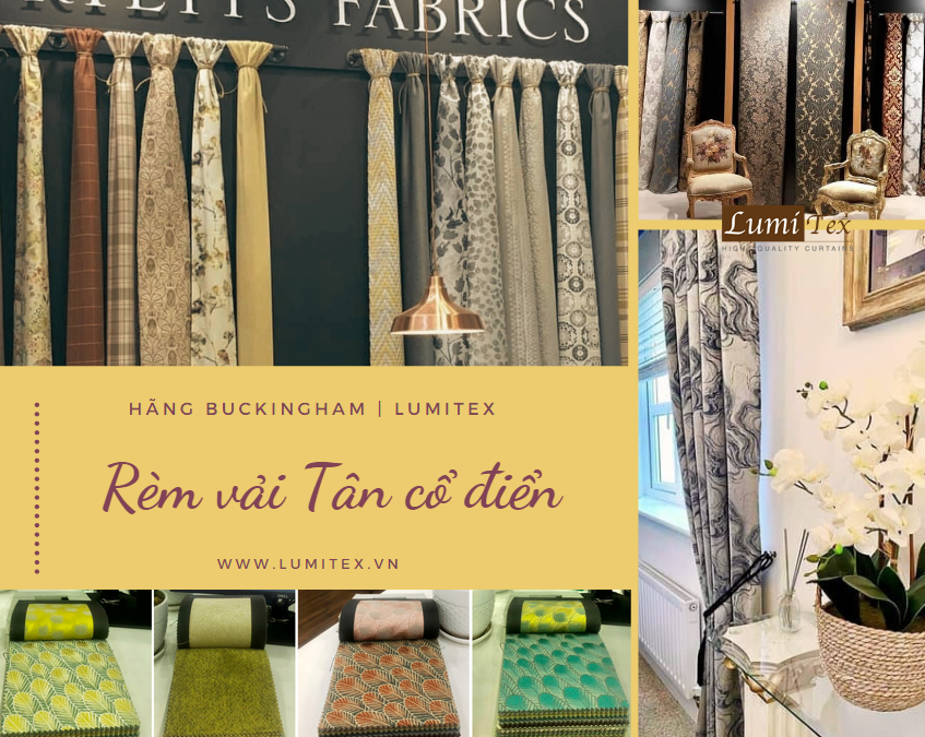 Rèm vải tân cổ điển là sự kết hợp hoàn hảo giữa chất liệu rèm hiện đại cùng với những màu sắc rèm cổ điển
