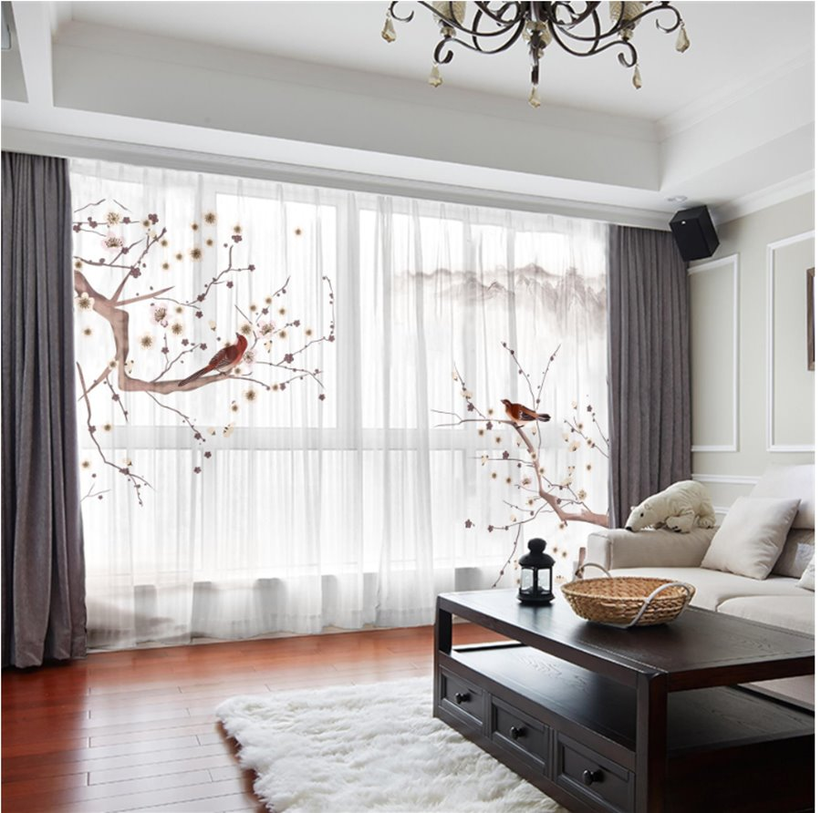 Trang trí nhà đẹp bằng những chiếc rèm voan trắng thanh lịch