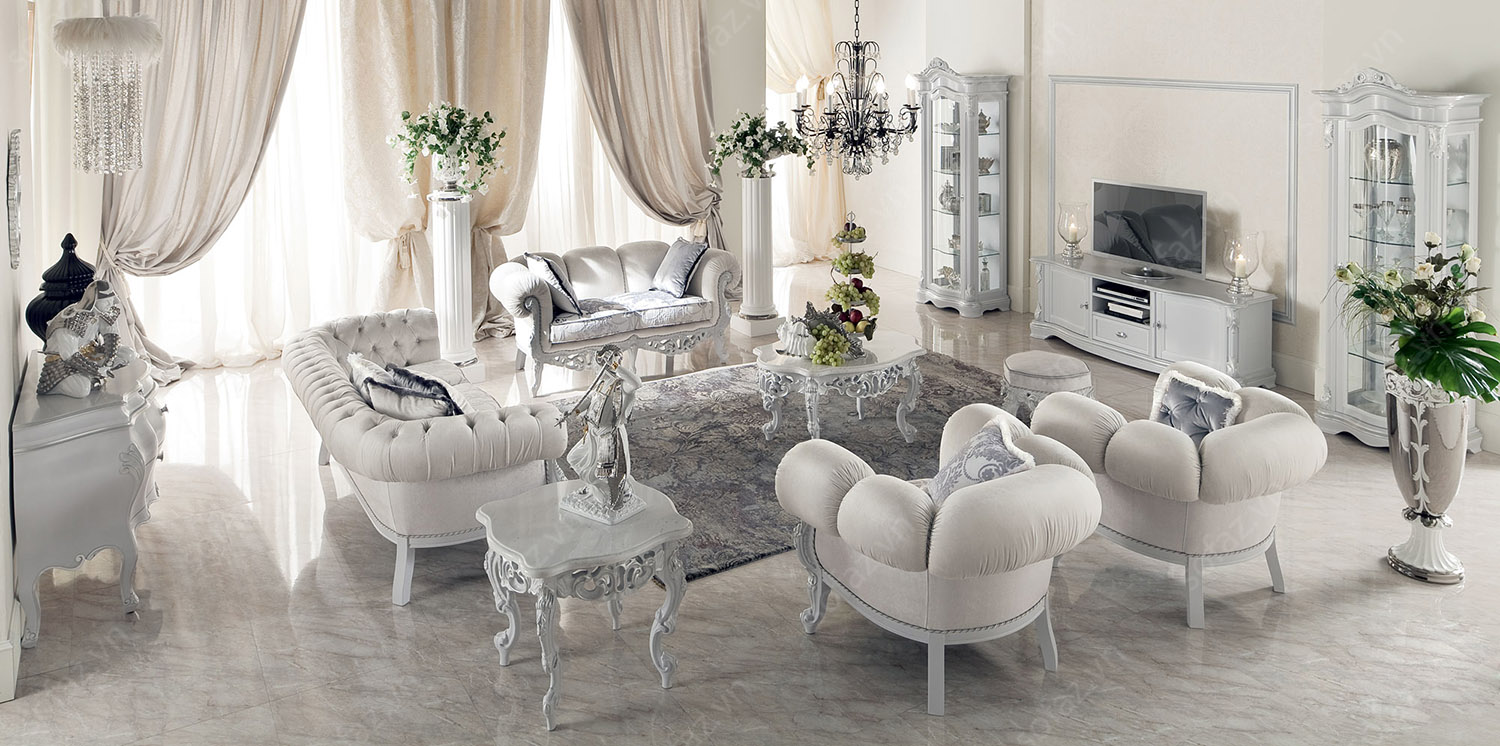 Rèm tân cổ điển thường được làm từ những chất liệu cao cấp giúp nâng tầm cho nội thất tân cổ điển