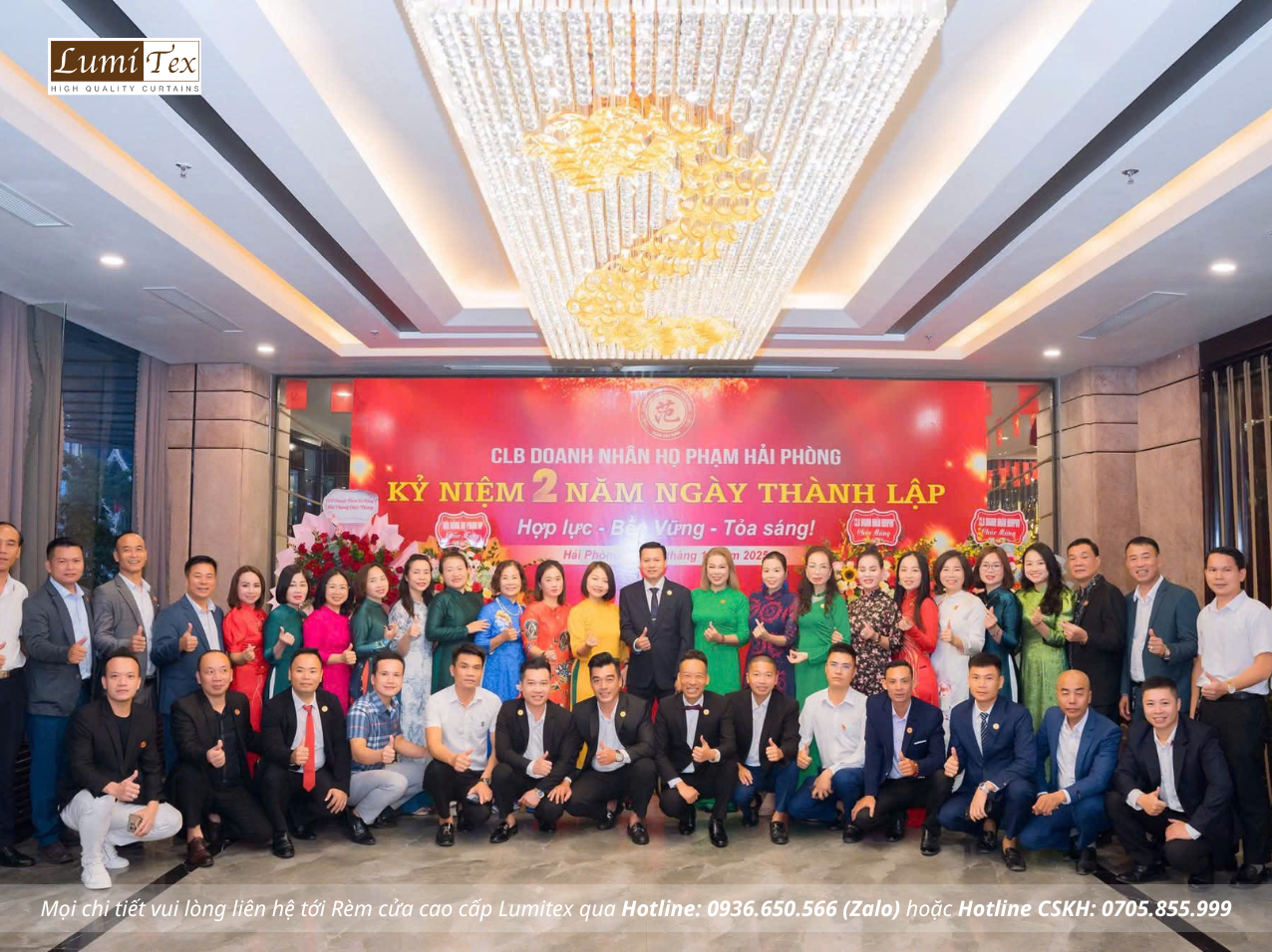 Rèm Lumitex tham dự sự kiện kỷ niệm 2 năm thành lập Câu lạc bộ Doanh nhân họ Phạm Hải Phòng và chào mừng Ngày Doanh nhân Việt Nam 13/10