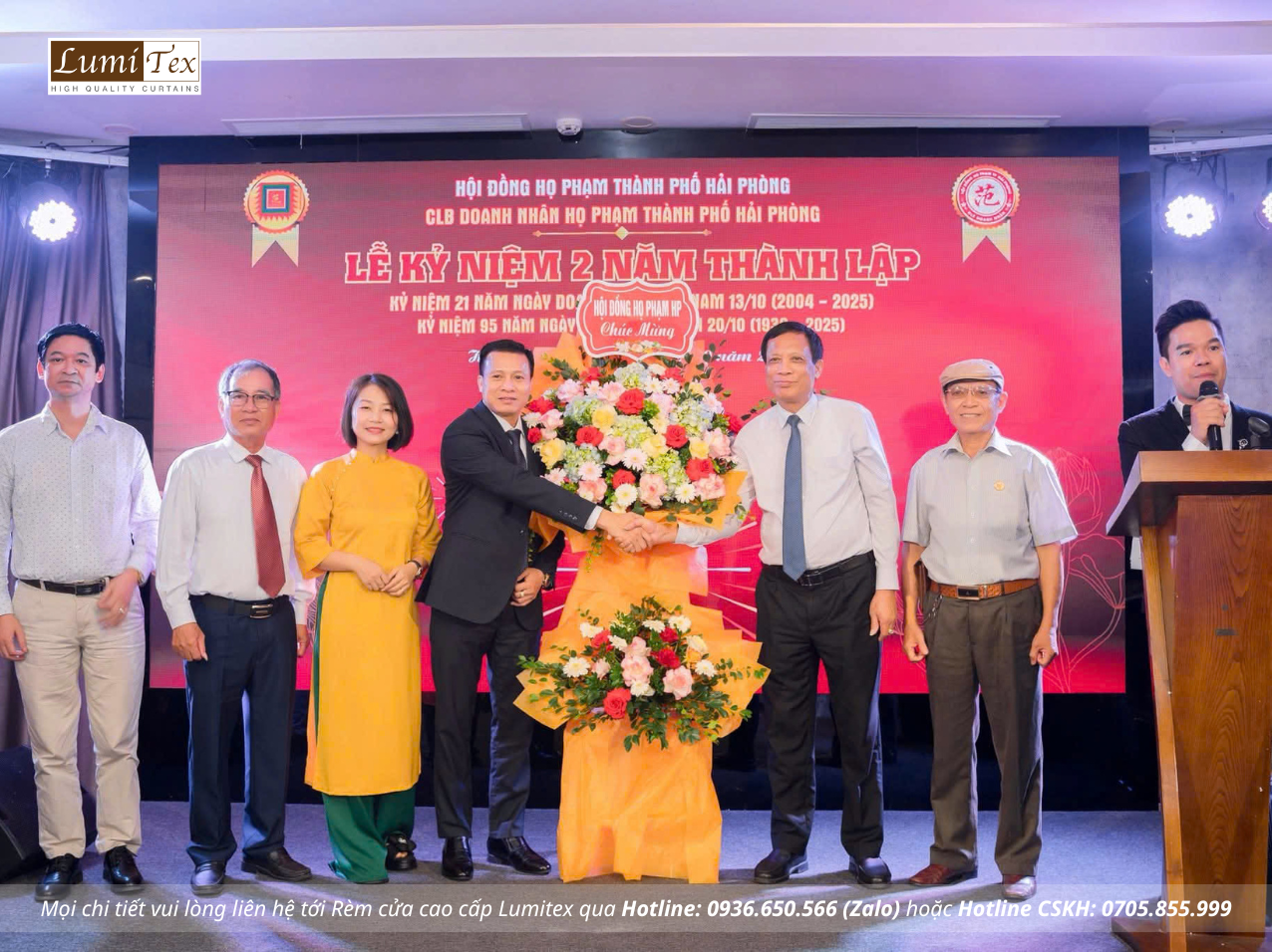 Rèm Lumitex tham dự sự kiện kỷ niệm 2 năm thành lập Câu lạc bộ Doanh nhân họ Phạm Hải Phòng và chào mừng Ngày Doanh nhân Việt Nam 13/10