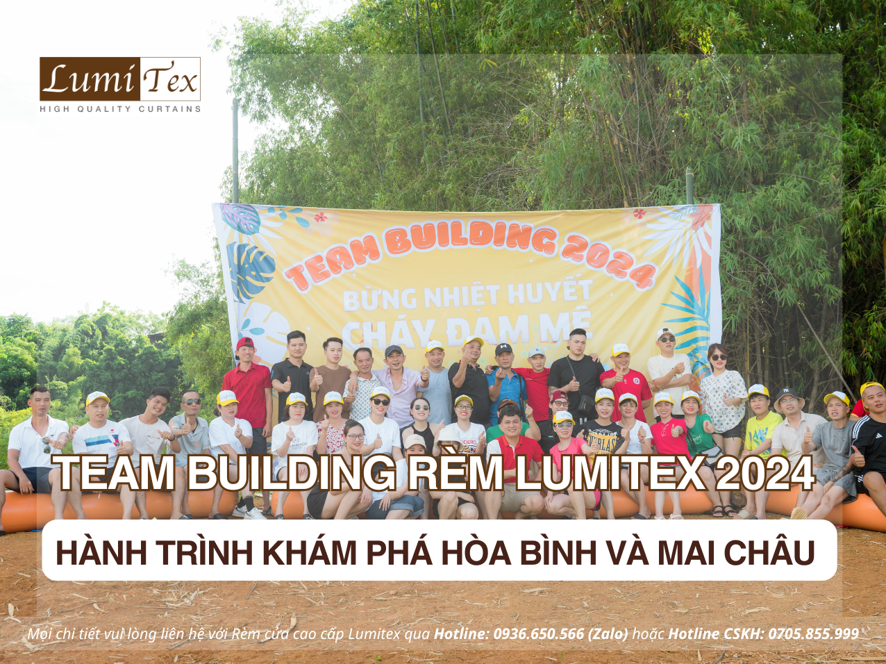 Team Building Rèm Lumitex 2024 Hành Trình Khám Phá Hòa Bình và Mai Châu