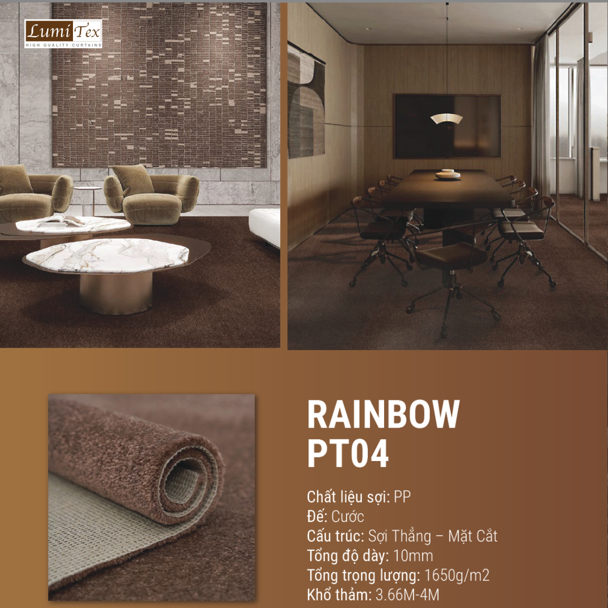 Thảm trải sàn Rainbow – Giải pháp lót sàn tinh tế, hiện đại
