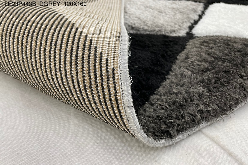 MẪU THẢM LÔNG XÙ LE23P443B_DGREY_120X160