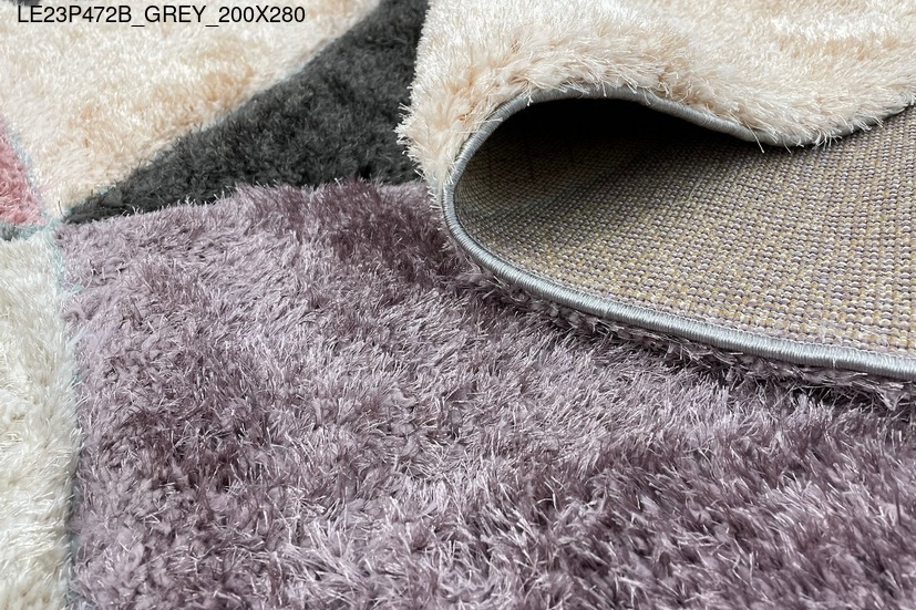 MẪU THẢM LÔNG XÙ LE23P472B_GREY_200X280