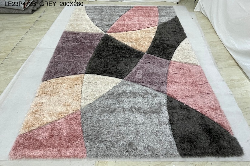 MẪU THẢM LÔNG XÙ LE23P472B_GREY_200X280