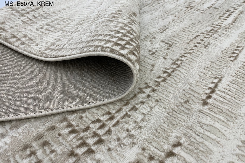 Thảm sợi ngắn MS_E507A_KREM - Thảm Trải Sàn Cao Cấp Thổ Nhĩ Kỳ