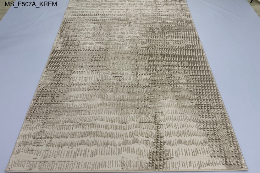 Thảm sợi ngắn MS_E507A_KREM - Thảm Trải Sàn Cao Cấp Thổ Nhĩ Kỳ