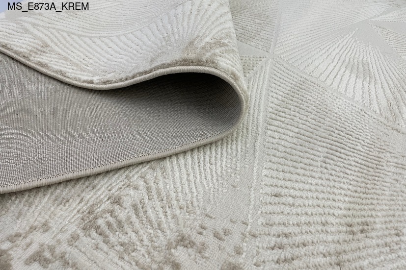 Thảm sợi ngắn MS_E873A_KREM - Thảm Trải Sàn Cao Cấp Thổ Nhĩ Kỳ