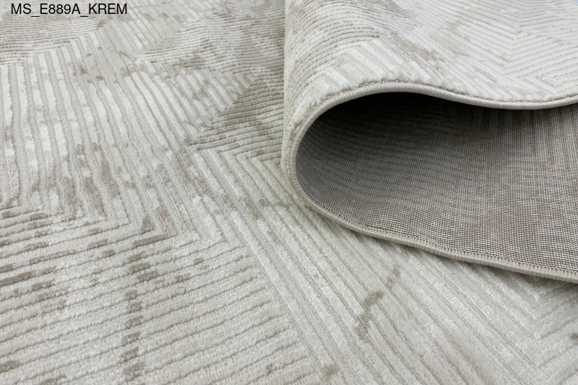 Thảm sợi ngắn MS_E889A_KREM - Thảm Trải Sàn Cao Cấp Thổ Nhĩ Kỳ