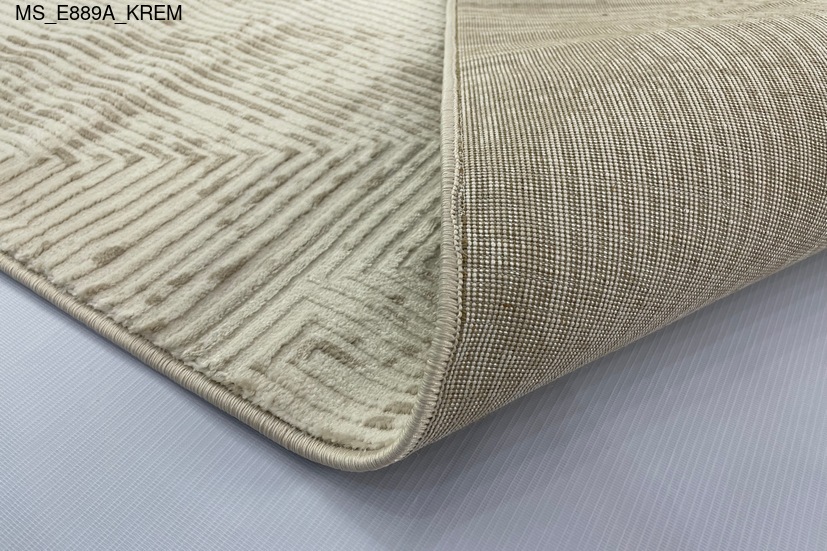 Thảm sợi ngắn MS_E889A_KREM - Thảm Trải Sàn Cao Cấp Thổ Nhĩ Kỳ