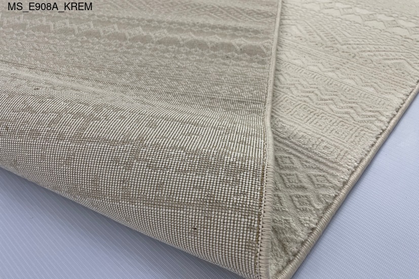 Thảm sợi ngắn MS_E908A_KREM - Thảm Trải Sàn Cao Cấp Thổ Nhĩ Kỳ
