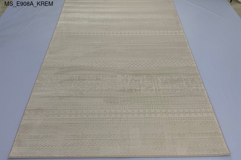 Thảm sợi ngắn MS_E908A_KREM - Thảm Trải Sàn Cao Cấp Thổ Nhĩ Kỳ