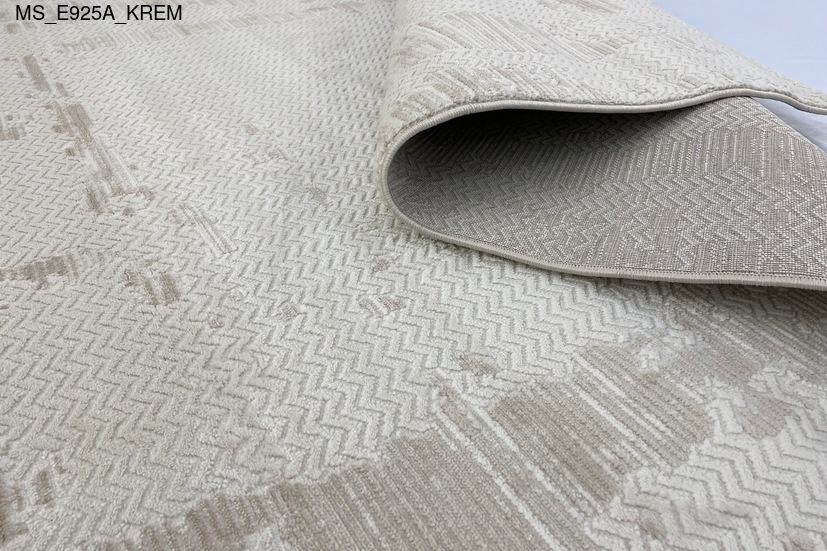 Thảm sợi ngắn MS_E925A_KREM - Thảm Trải Sàn Cao Cấp Thổ Nhĩ Kỳ