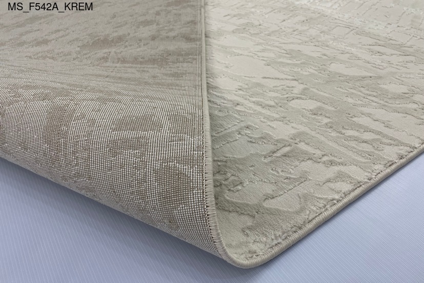 Thảm sợi ngắn MS_F542A_KREM - Thảm Trải Sàn Cao Cấp Thổ Nhĩ Kỳ