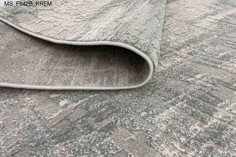 Thảm sợi ngắn MS_F542B_KREM - Thảm Trải Sàn Cao Cấp Thổ Nhĩ Kỳ