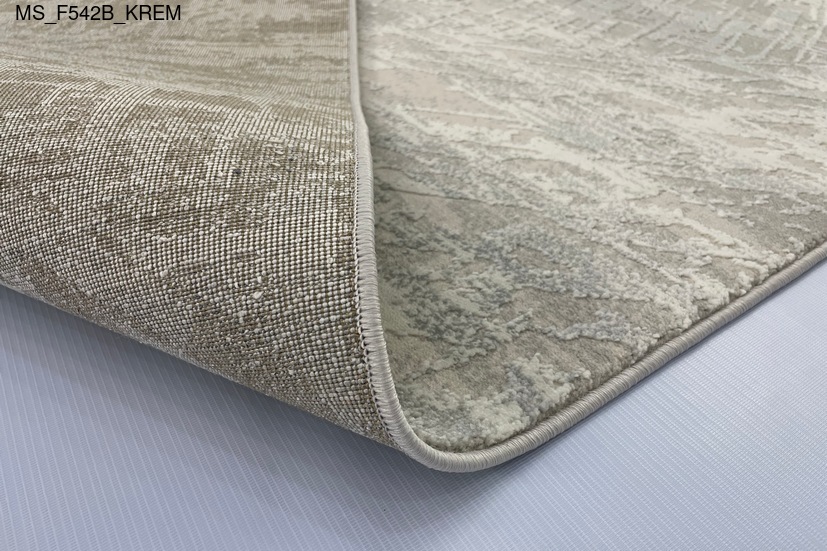 Thảm sợi ngắn MS_F542B_KREM - Thảm Trải Sàn Cao Cấp Thổ Nhĩ Kỳ