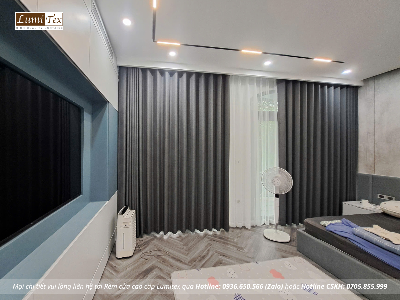  thi công rèm cửa tại Biệt thự song lập Vinhomes Ocean Park 2 Hà Nội 