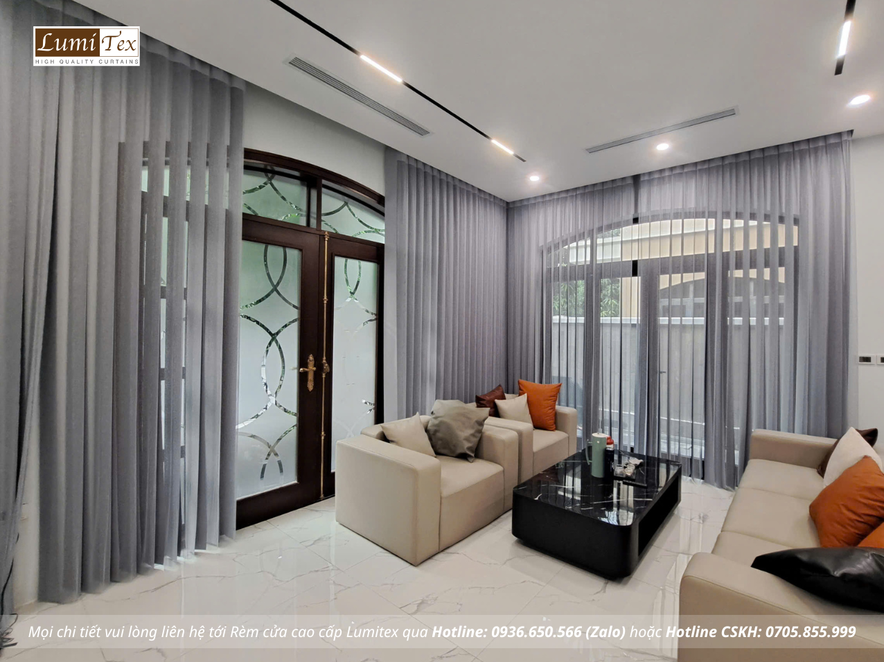  thi công rèm cửa tại Biệt thự song lập Vinhomes Ocean Park 2 Hà Nội 