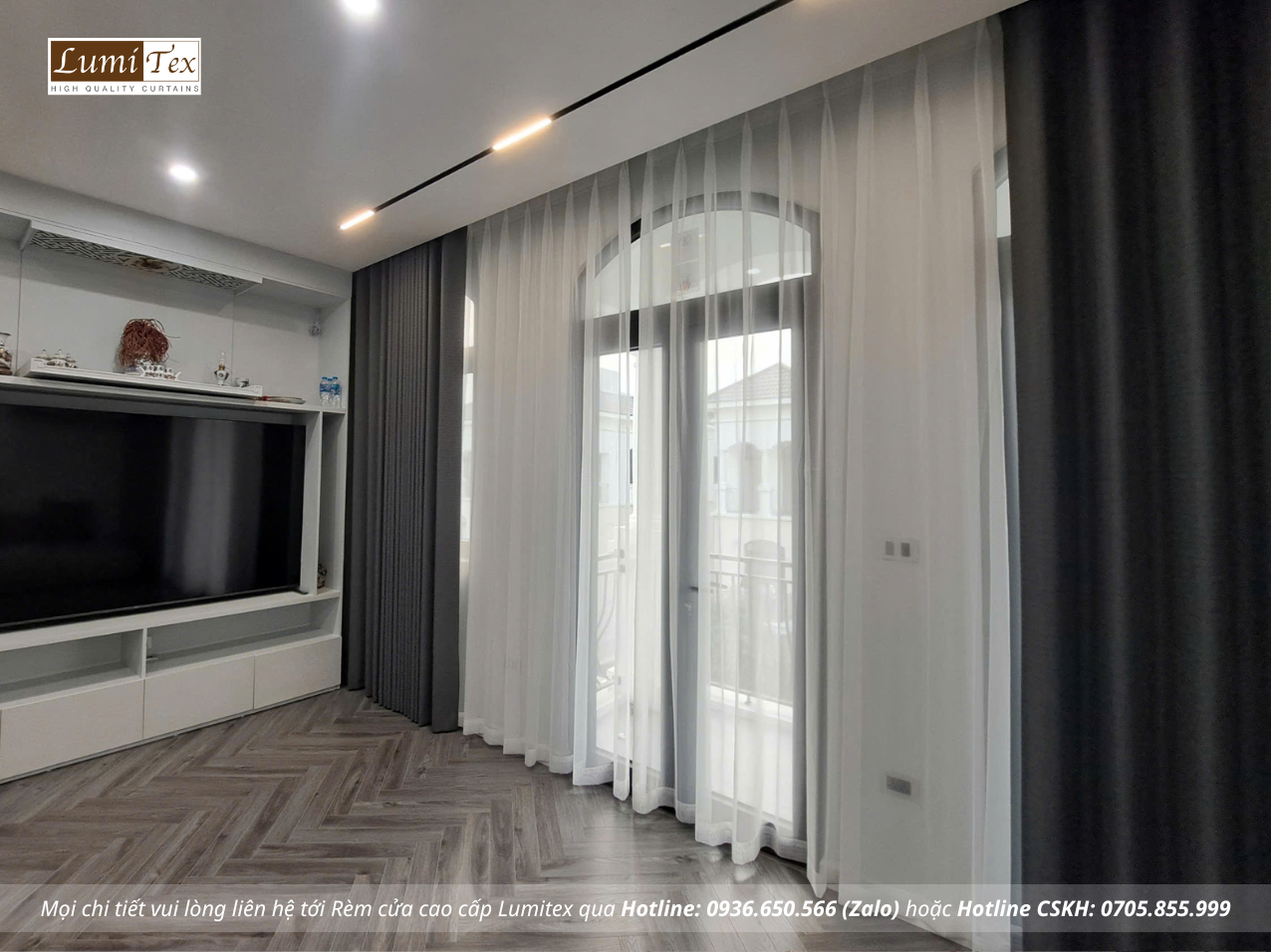  thi công rèm cửa tại Biệt thự song lập Vinhomes Ocean Park 2 Hà Nội 