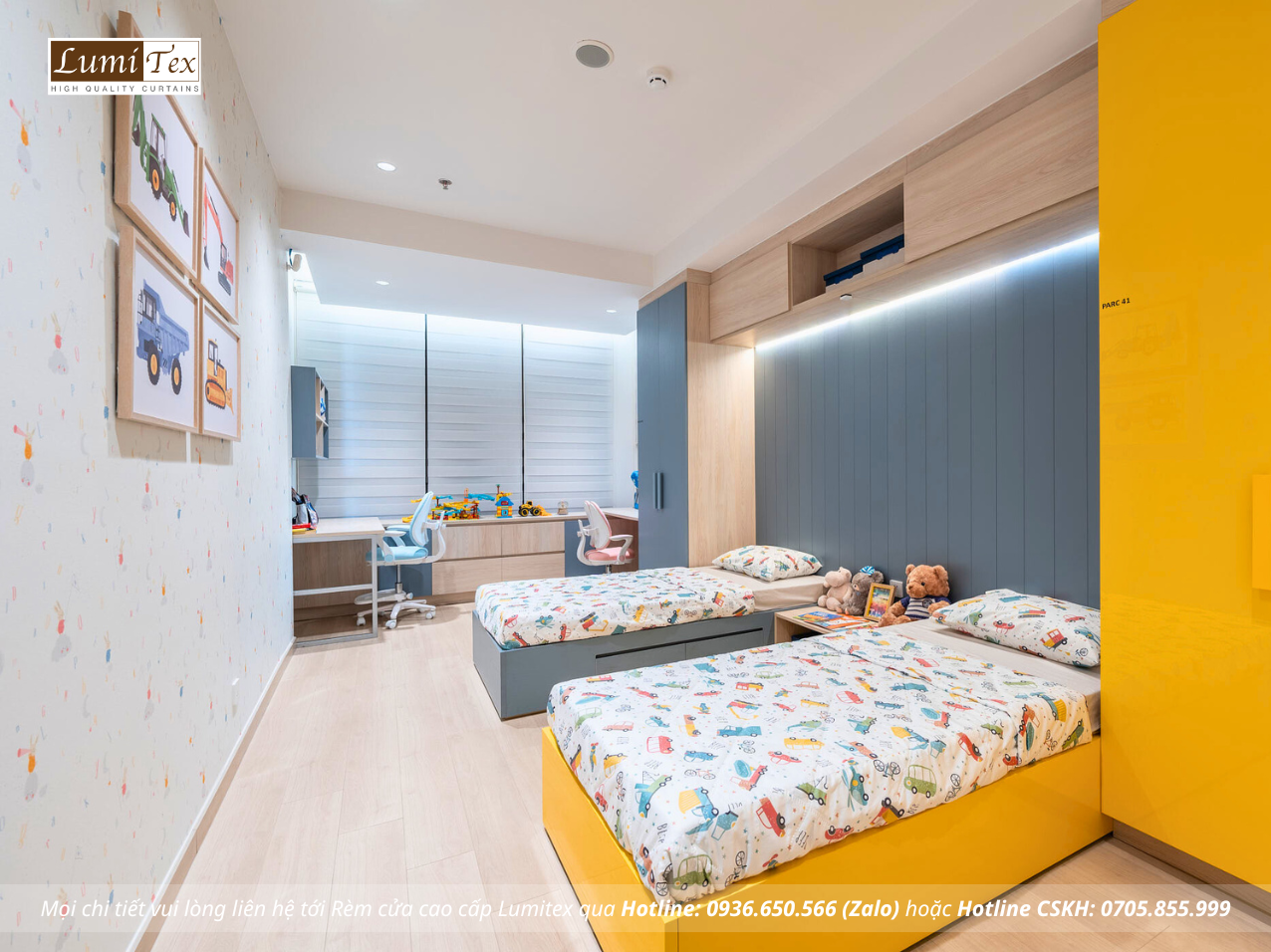Thi công rèm cao cấp cho Villa – Showroom Gỗ An Cường, Cầu Giấy, Hà Nội